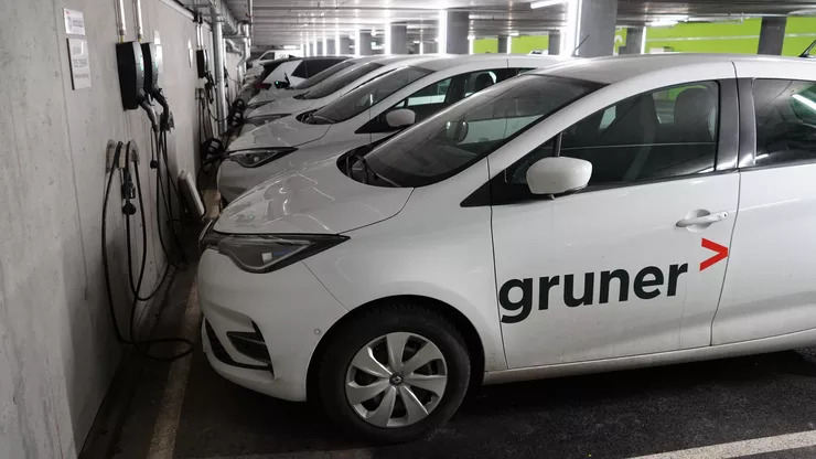 Gruner E-Autos Carsharing Mobility